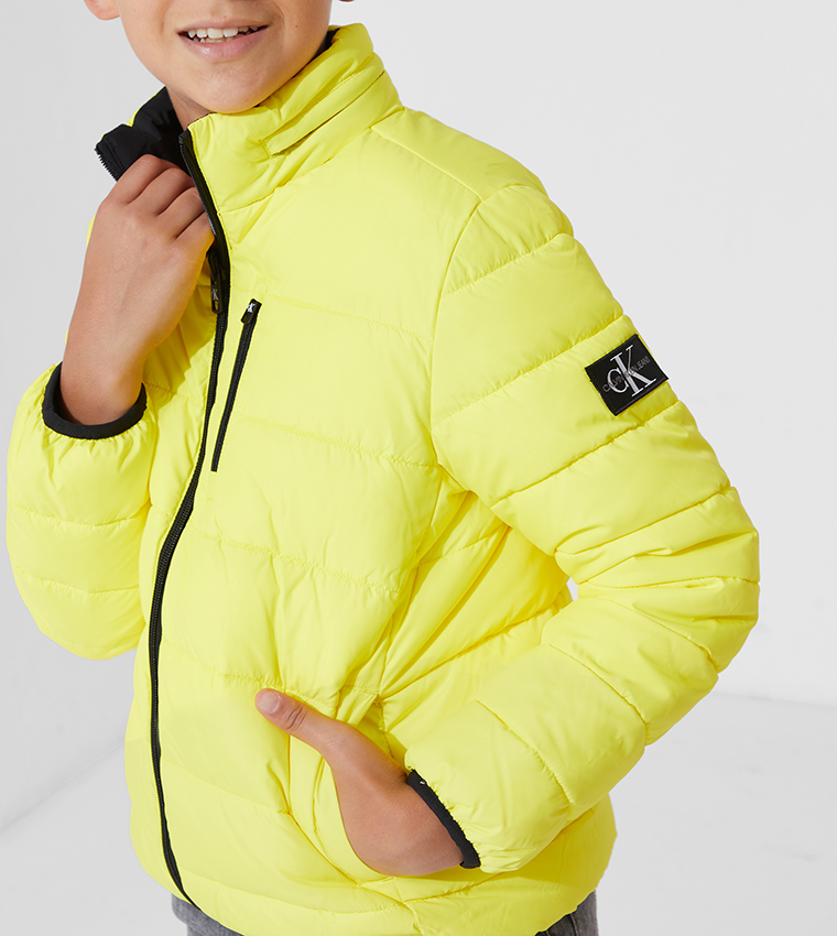 Buy Calvin Klein Reversible Puffer Jacket In Yellow | 6thStreet Saudi Arabia