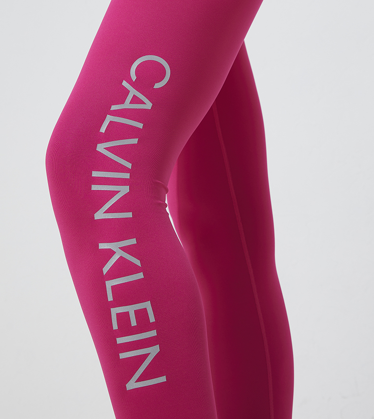 Buy Calvin Klein High Raise Waist Gym Leggings In Pink