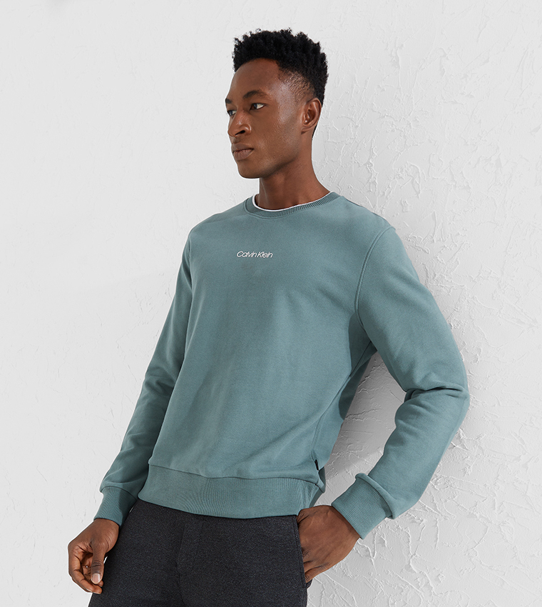 Calvin klein sweatshirt on sale green