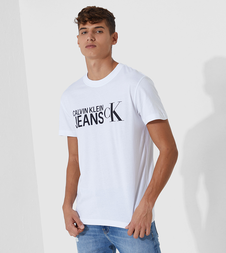 Buy Calvin Klein Seasonal Institution T Shirt In White