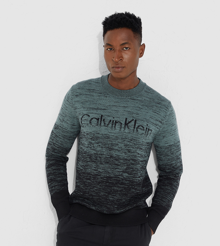 Green calvin klein sweater hotsell