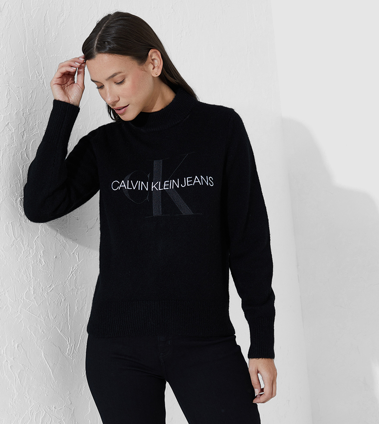 Calvin klein store black jumper womens