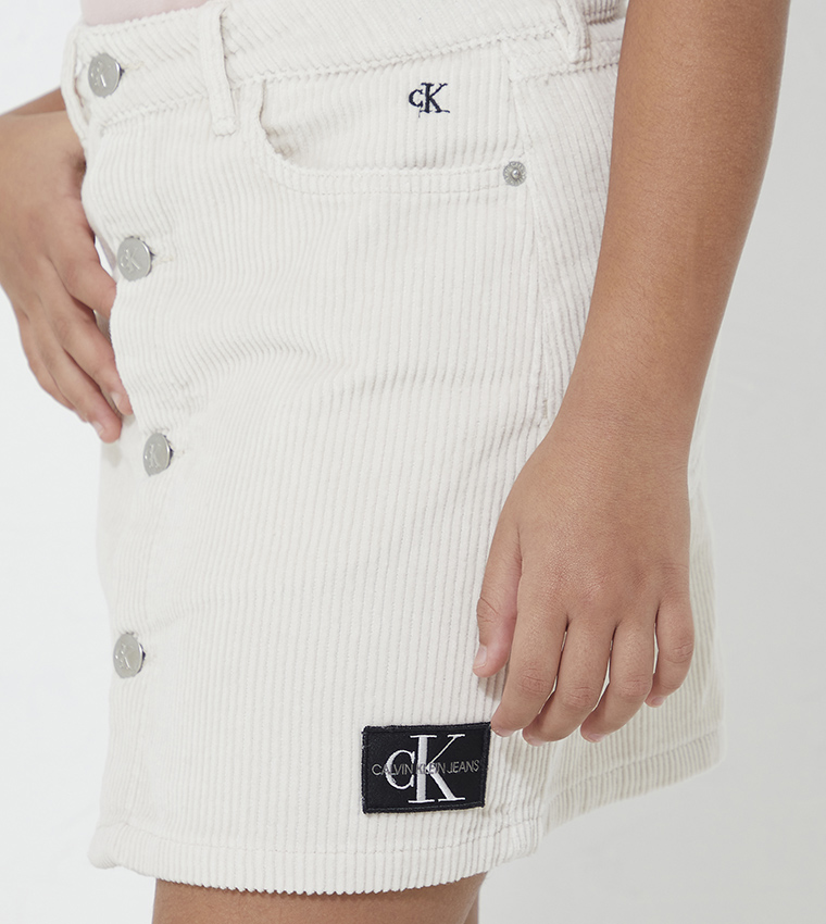 Buy Calvin Klein Corduroy Mini Skirt In White 6thStreet Qatar