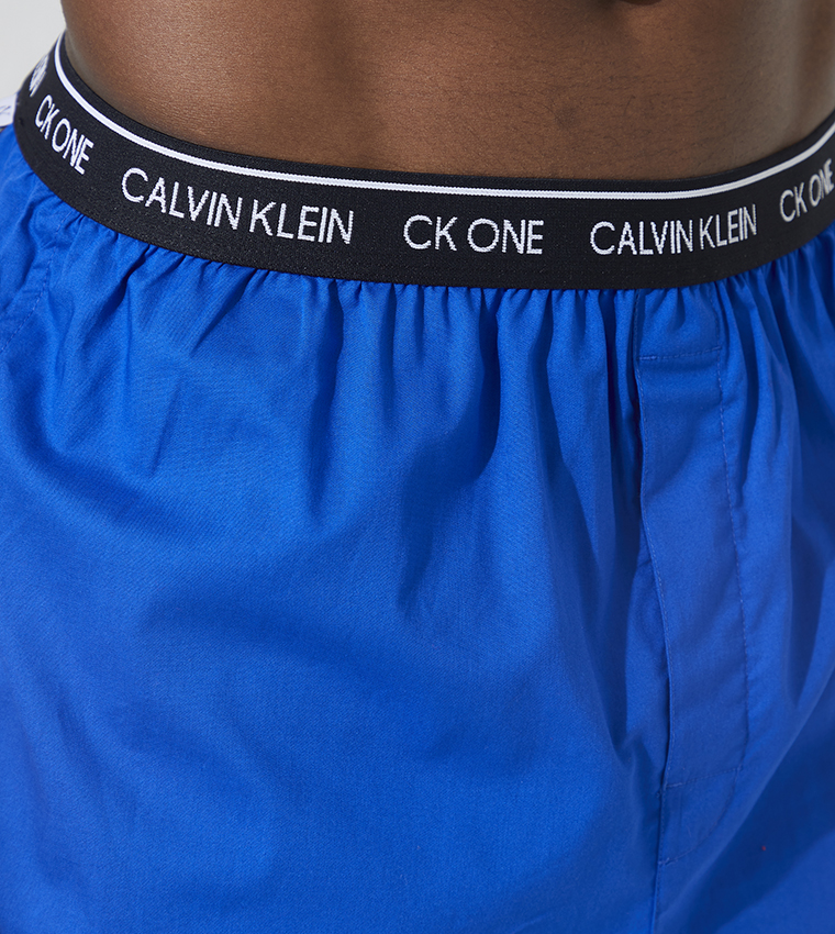 Buy Calvin Klein 3 Pack Slim Fit Boxers CK One In Blue