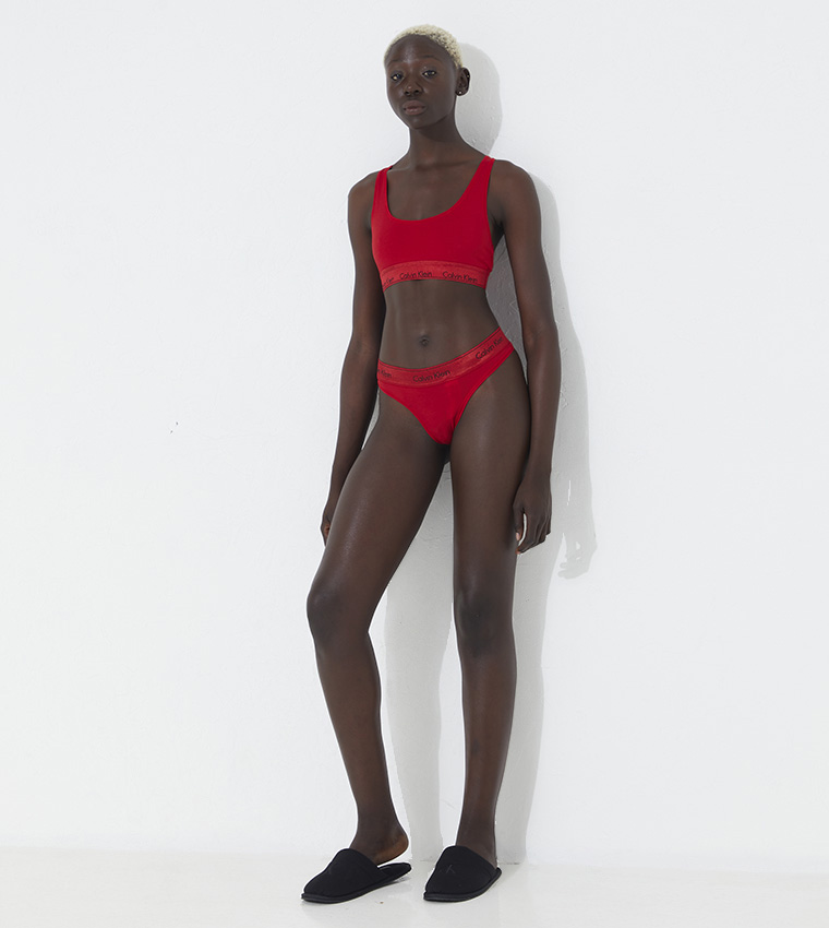 Buy Calvin Klein Unlined Bra Set In Red
