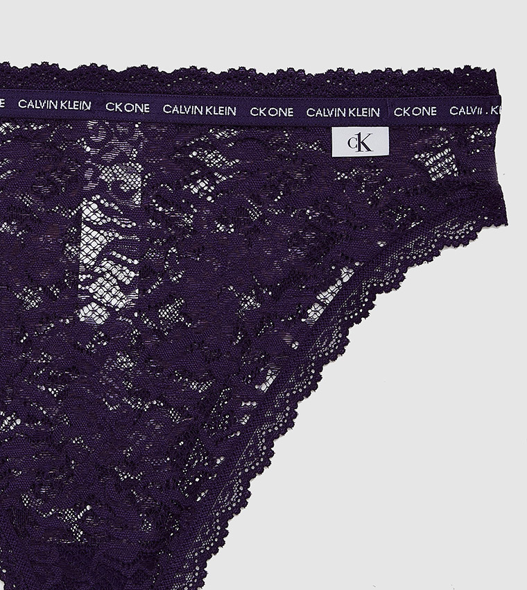 Womens Calvin Klein purple Lace Brazilian Briefs