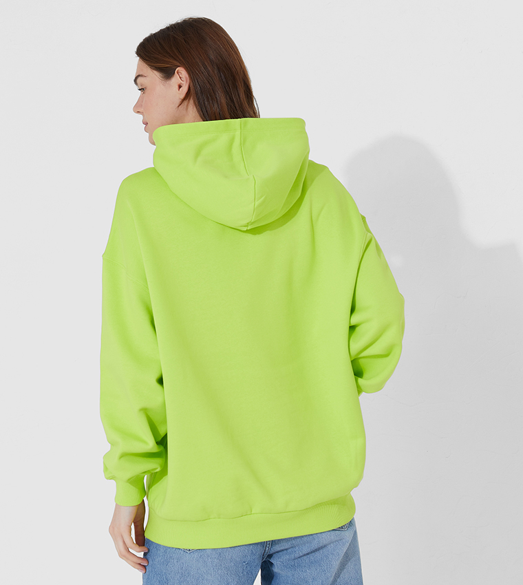 calvin klein neon green hoodie