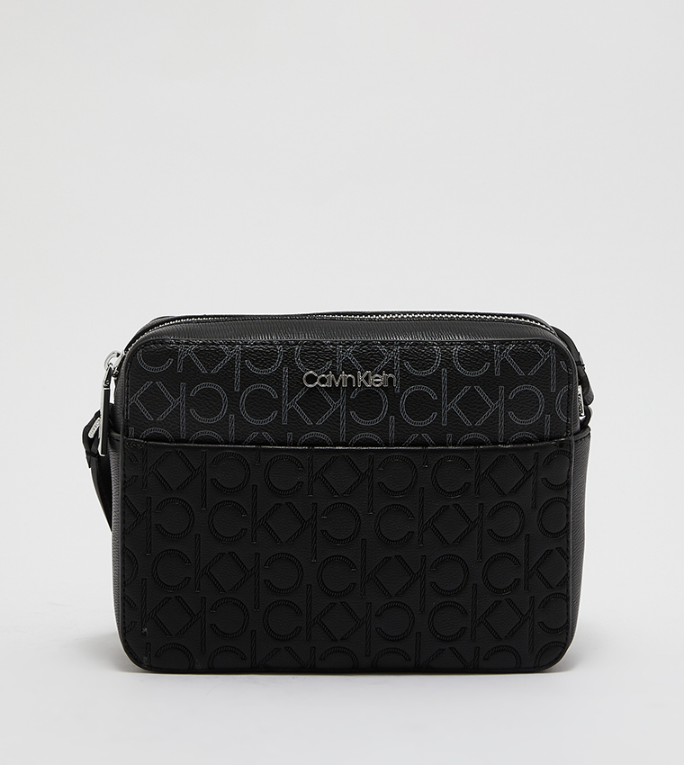 Buy Calvin Klein Logo Embossed Cross Body Bag In Black 6thStreet