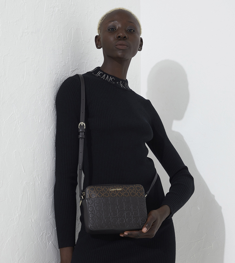 Buy Calvin Klein Logo Embossed Cross Body Bag In Brown 6thStreet