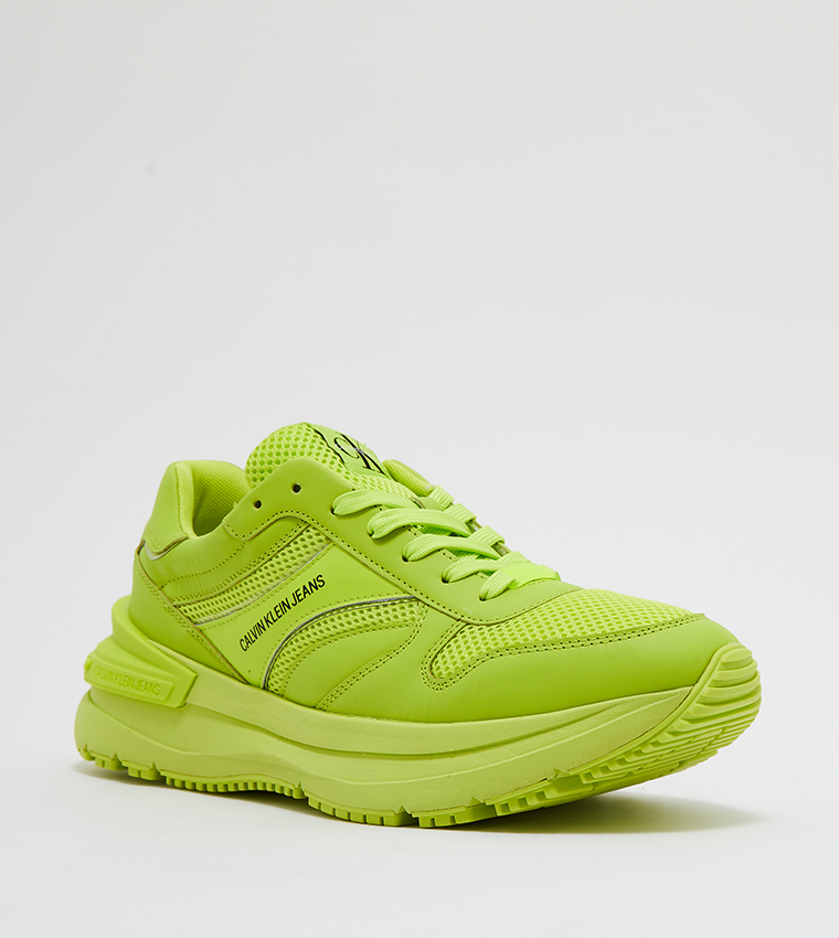 Buy Calvin Klein Classic Running Sneakers In Green | 6thStreet Kuwait