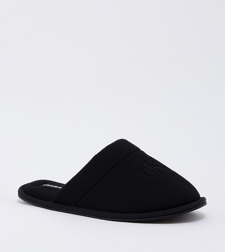 Langskomen Regenachtig ontvangen Buy Calvin Klein Home Slippers In Black | 6thStreet Qatar