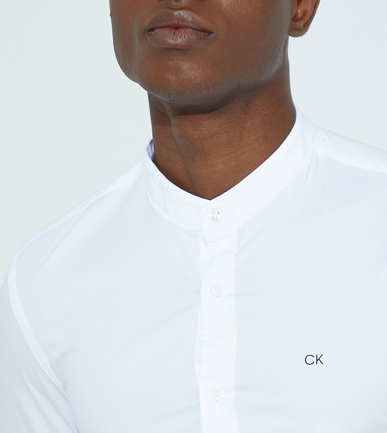 calvin klein mandarin collar shirt