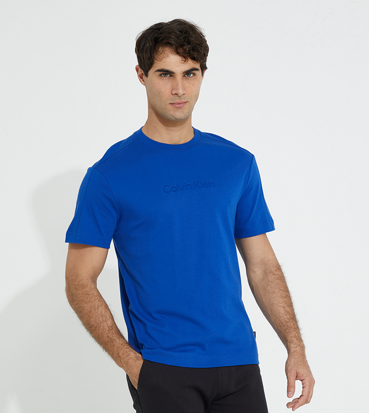 CALVIN KLEIN, Comfort Debossed Logo T-Shirt, Regular Fit T-Shirts