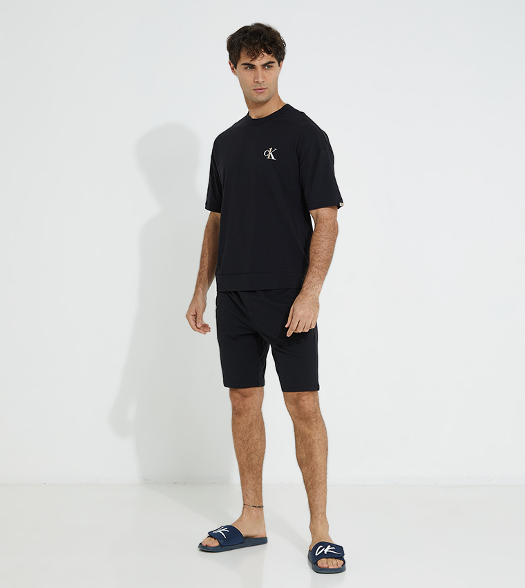 Buy Calvin Klein Solid Sleep Shorts In Black 6thStreet Qatar