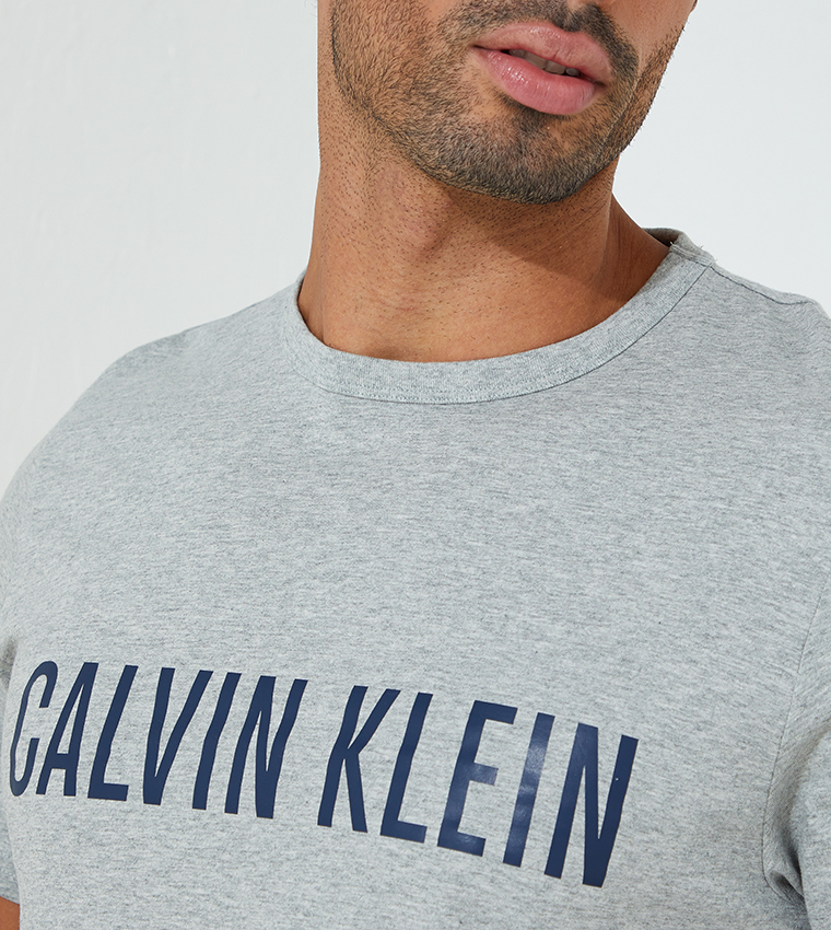 Calvin Klein logo t-shirt in grey