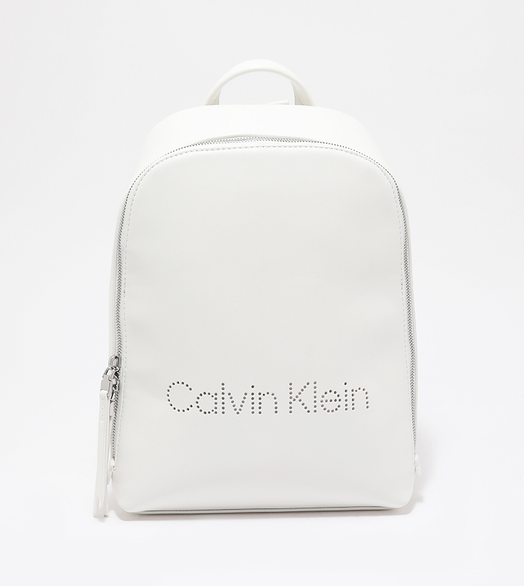 Buy Calvin Klein Basic Solid Backpack In White | 6thStreet Oman