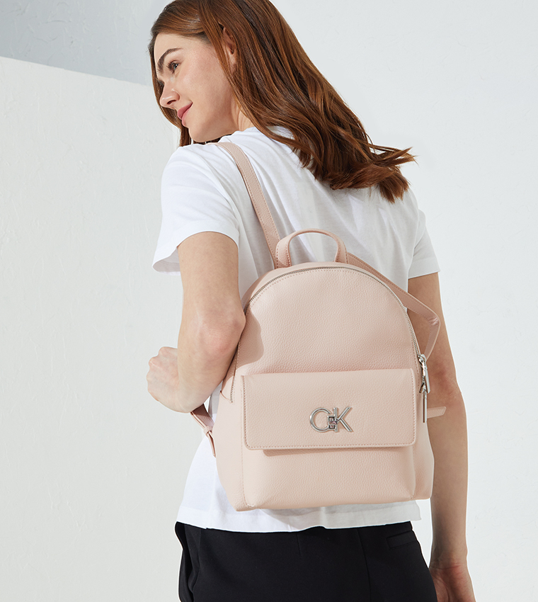 Buy Calvin Klein Logo Embellished Backpack In Pink 6thStreet Kuwait