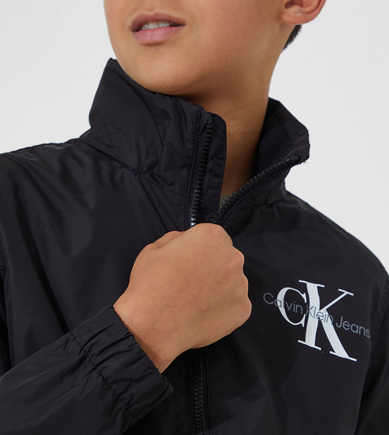 Calvin klein monogram jacket hotsell