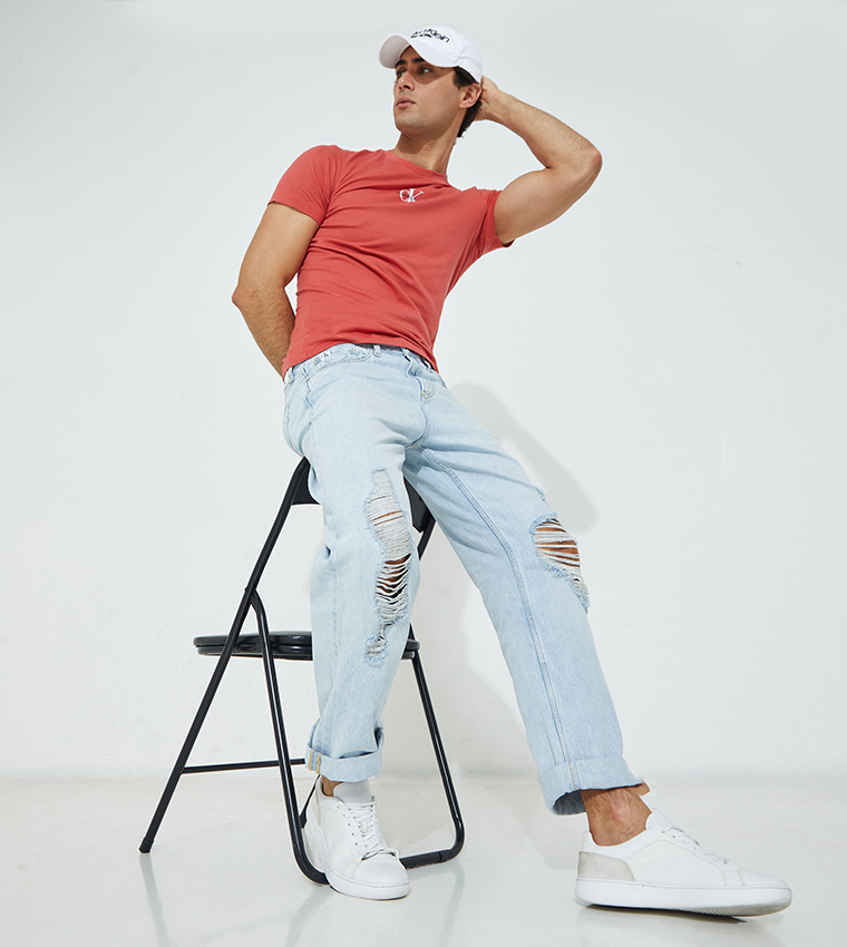 Calvin klein online ripped jeans mens