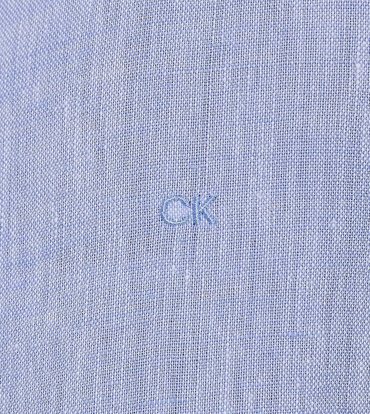 Solid Slim Fit Linen Shirt