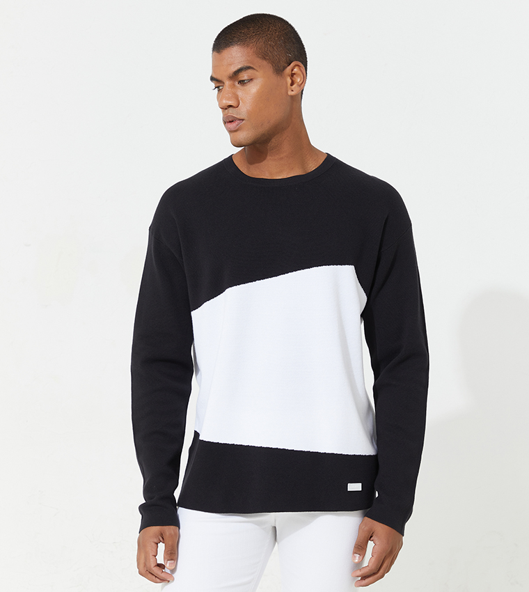 Buy Calvin Klein Color Block Casual Sweater In Multiple Colors | 6thStreet  Kuwait