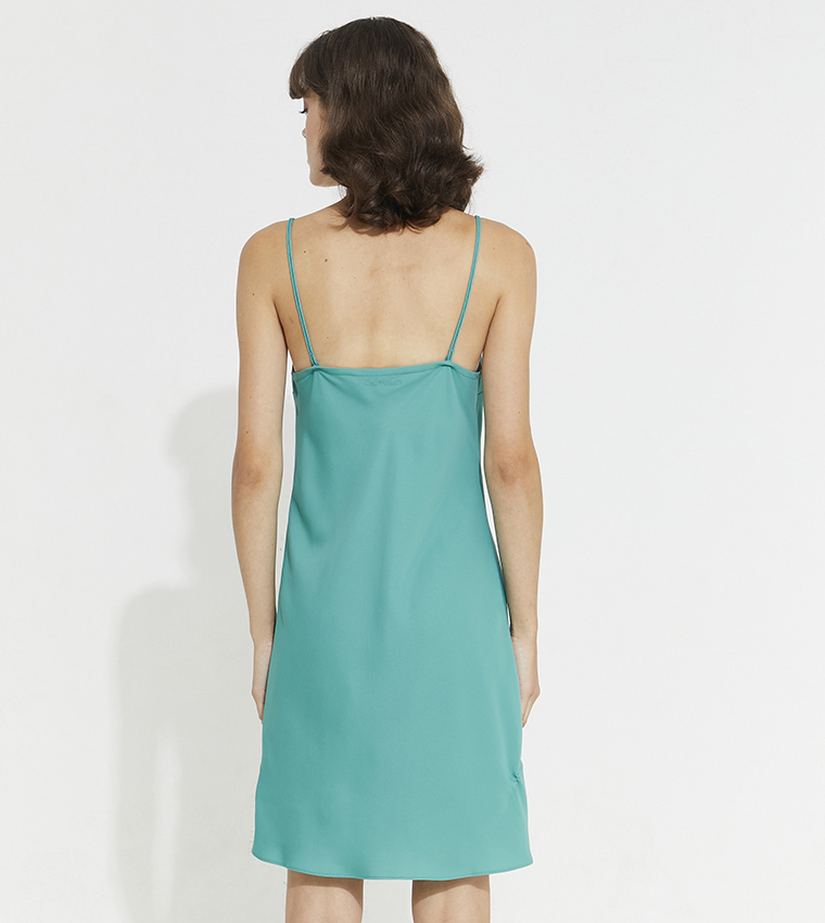Buy Calvin Klein Recycled CDC Iconic Cami Dress In Green