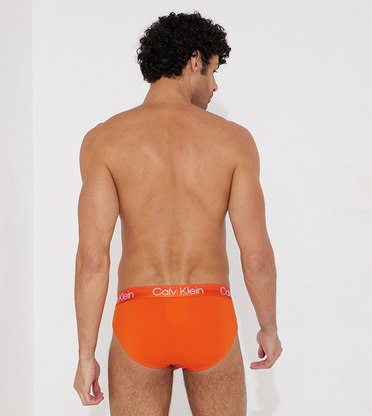 Orange calvin 2025 klein men's underwear