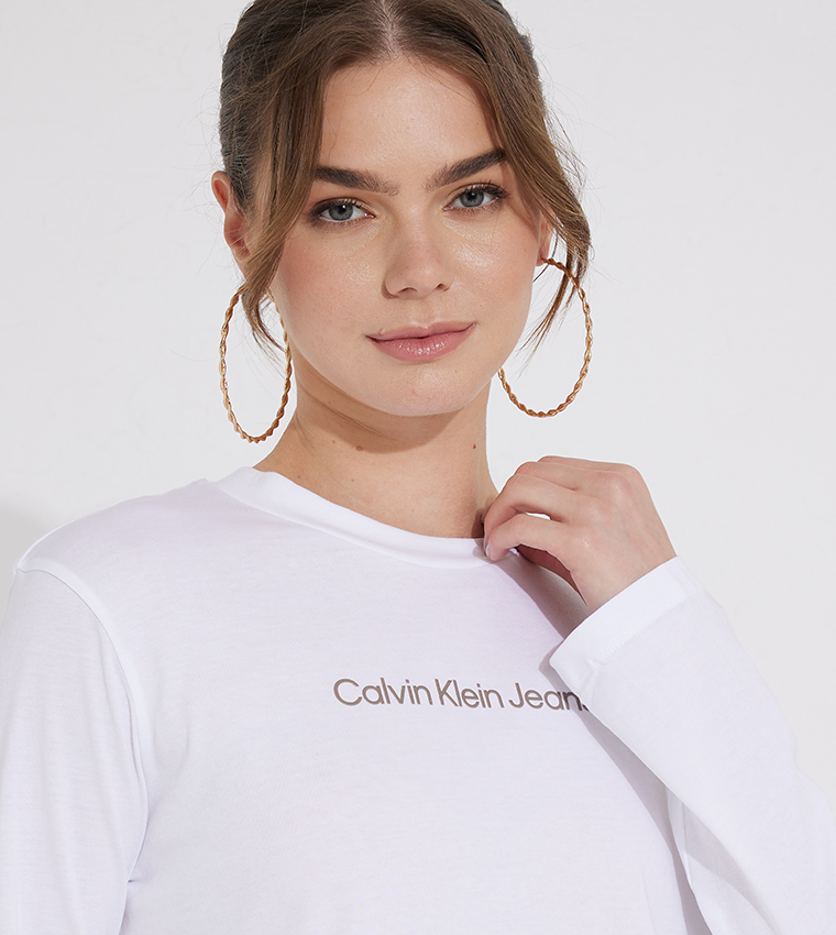 Calvin klein cheap shrunken t shirt