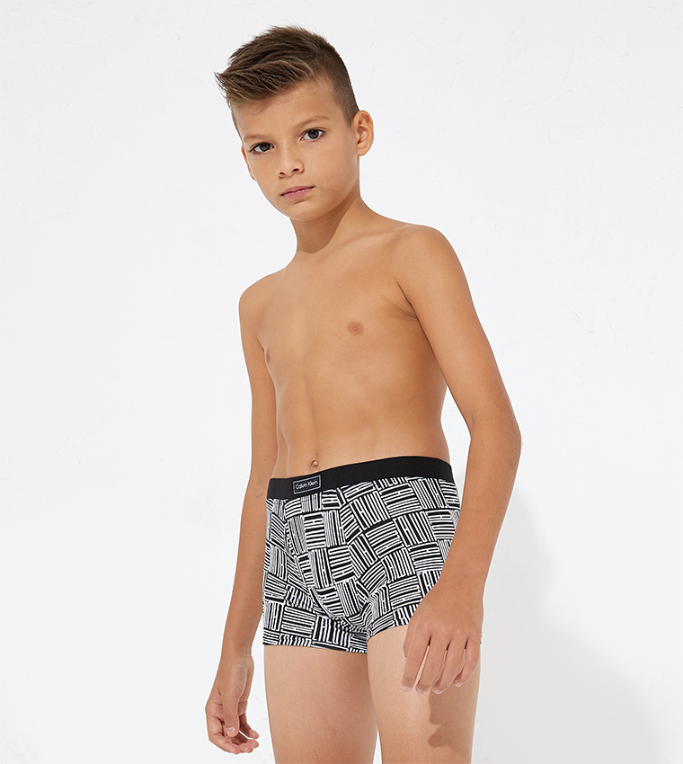 Pack of 2 Boy's Printed Waistband Trunks