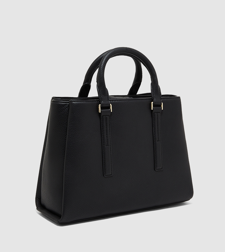 Buy Calvin Klein Textured Elevated Tote Bag In Black | 6thStreet Kuwait