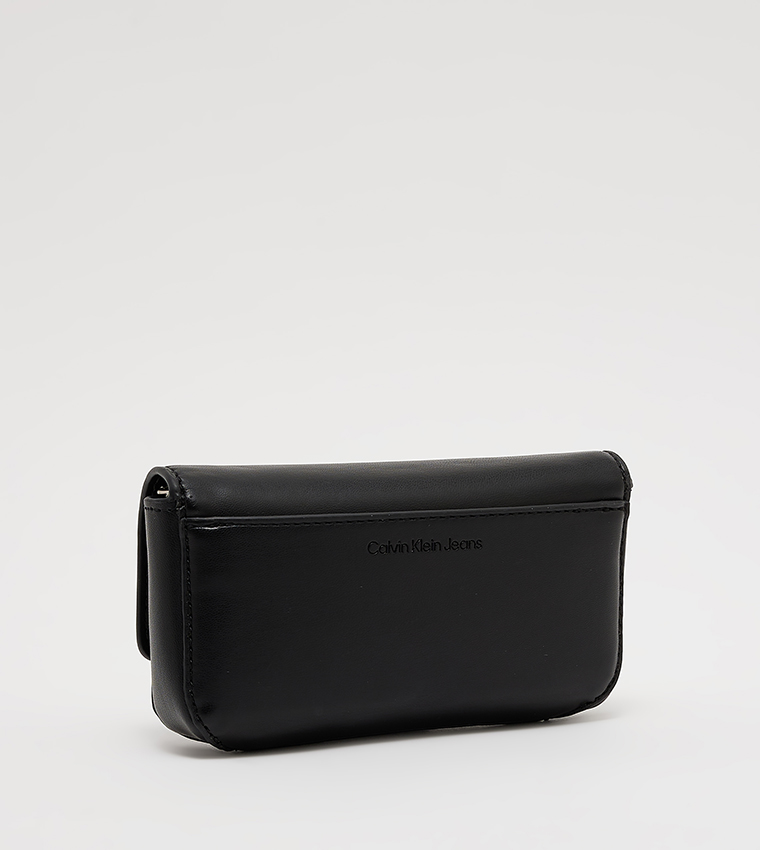 Calvin Klein MUST PHONE POUCH EMBOSSED - Phone case - black