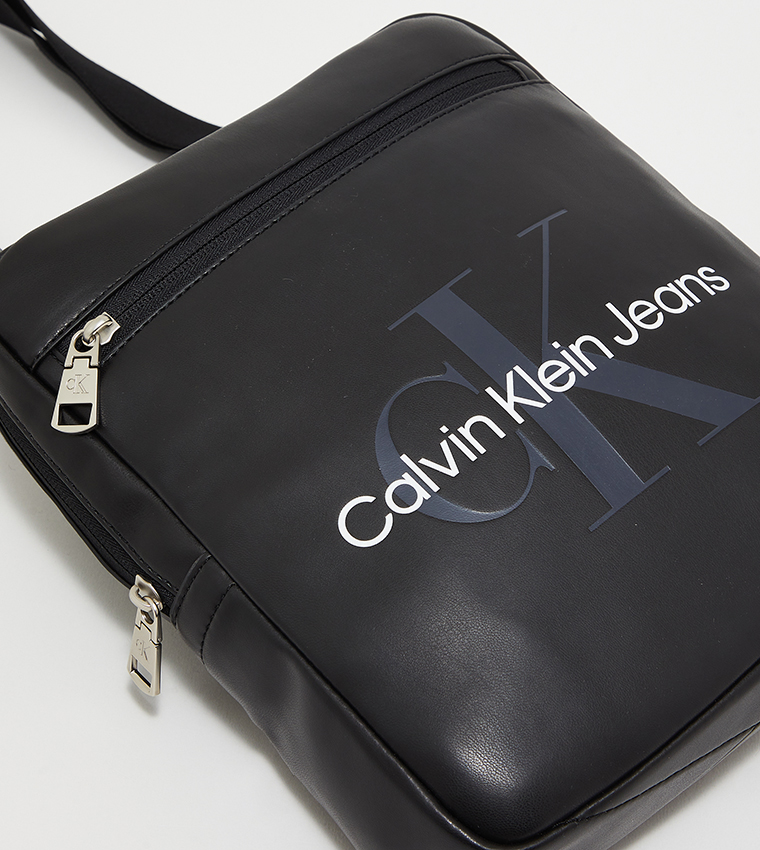6thStreet Qatar Black Calvin Bag Monogram In Klein Jeans Reporter | Buy Soft