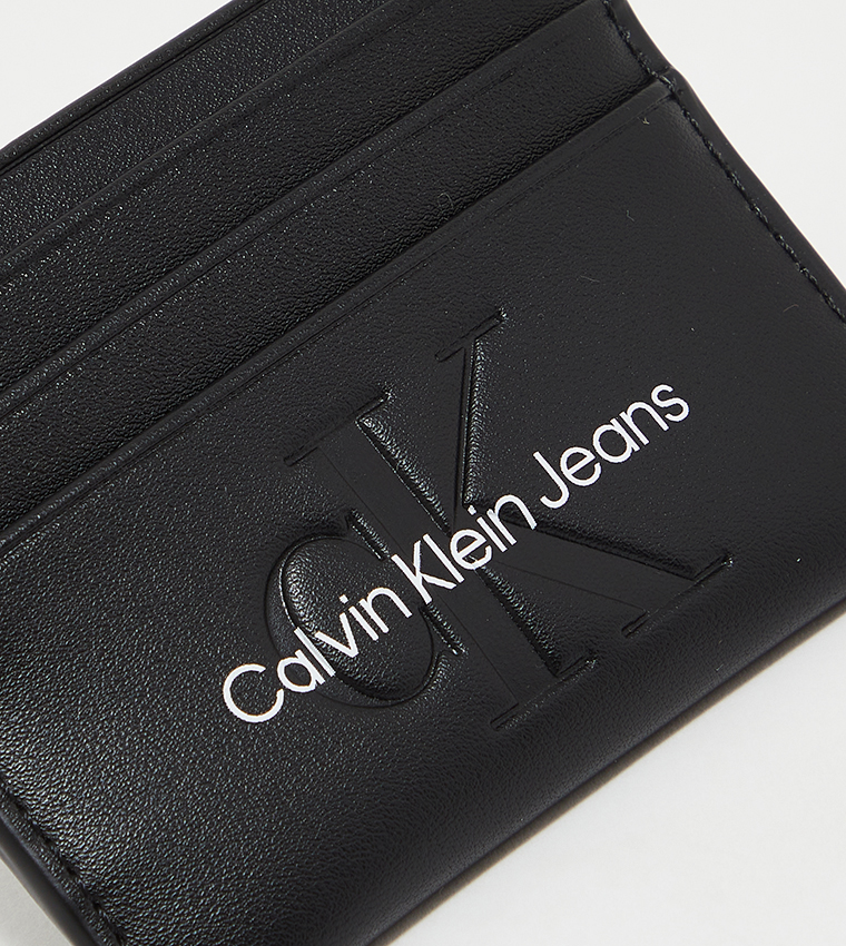 Buy Calvin Klein Jeans Logo Printed Sculpted Cardholder In Black 6thStreet Oman