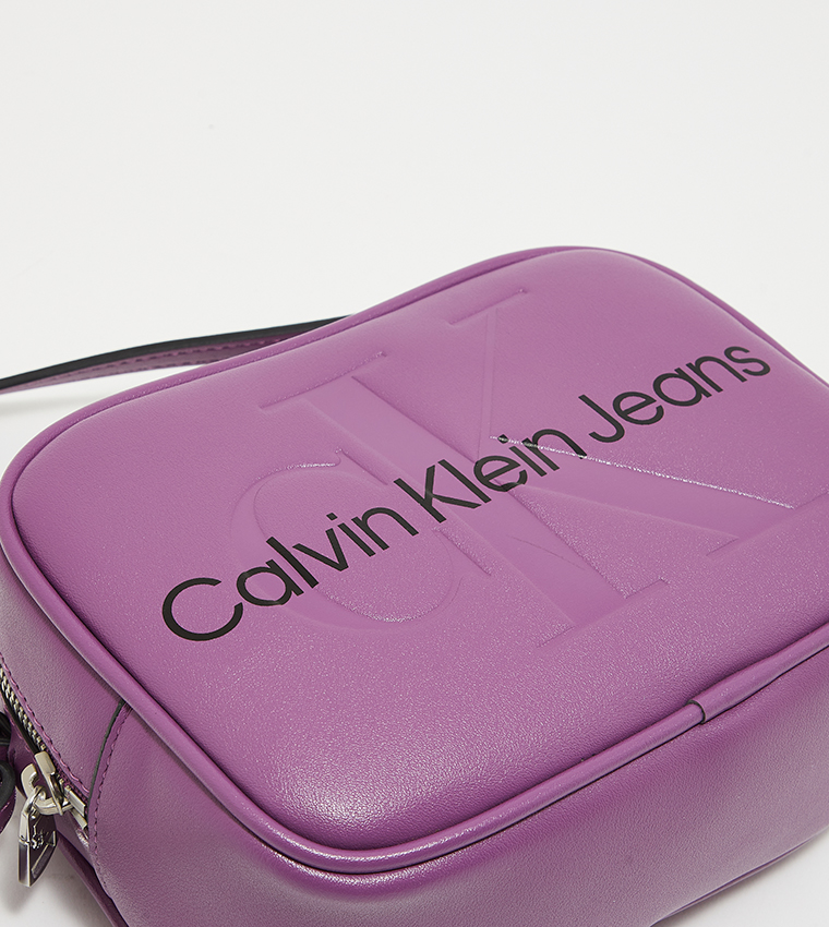 Buy Calvin Klein Jeans Sculpted Logo Detail Camera Bag In Purple