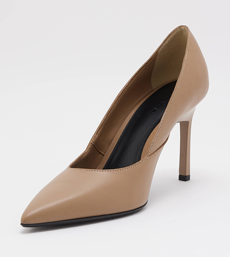 Calvin klein brandy cheap suede & leather stiletto