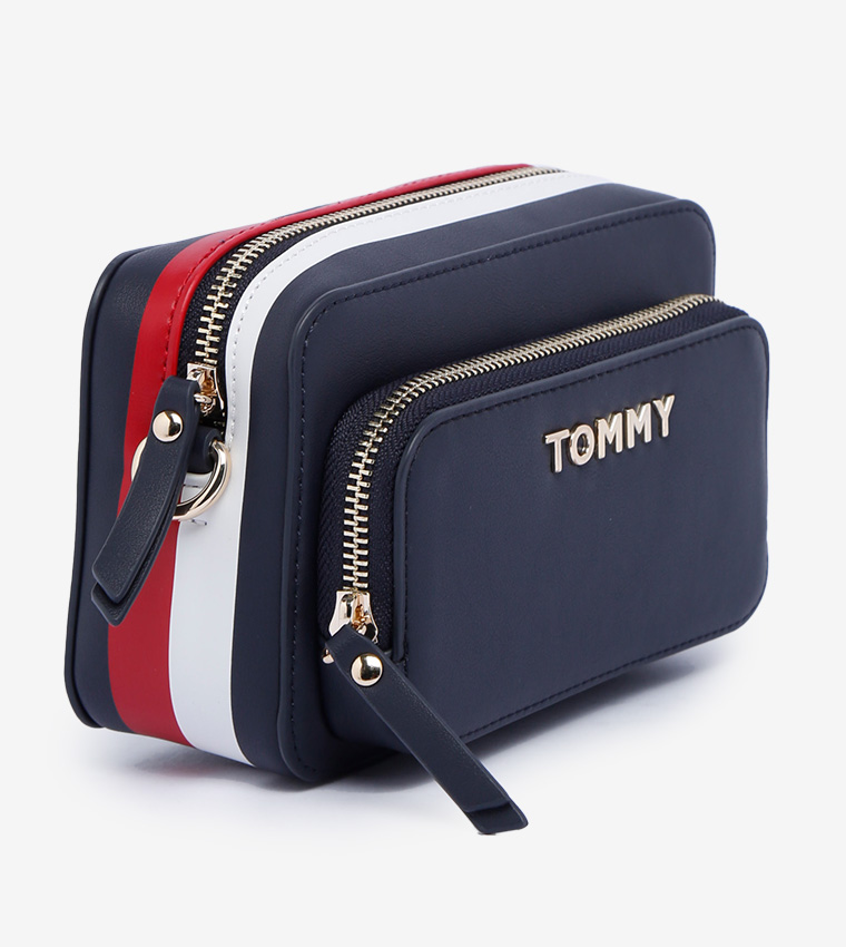 Small logo tape camera bag hot sale