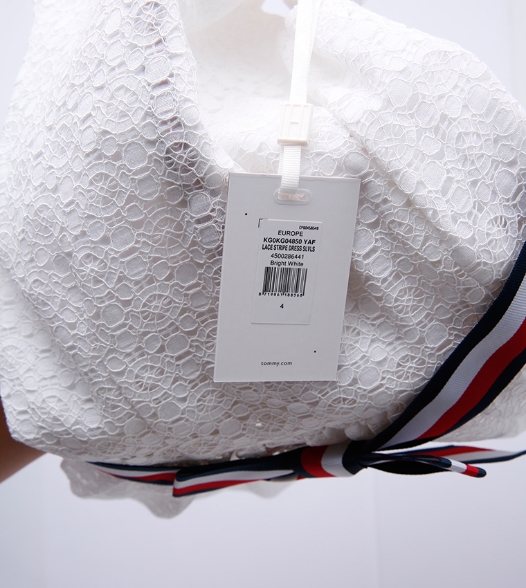 Buy Tommy Hilfiger Floral Lace Dress White In White | 6thstreet Oman