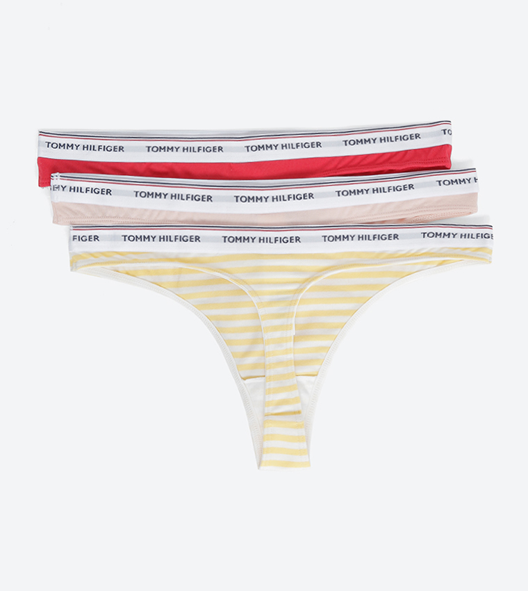 Buy Tommy Hilfiger Cotton Underwear Pack Of 3 For Women Multi In Multiple  Colors