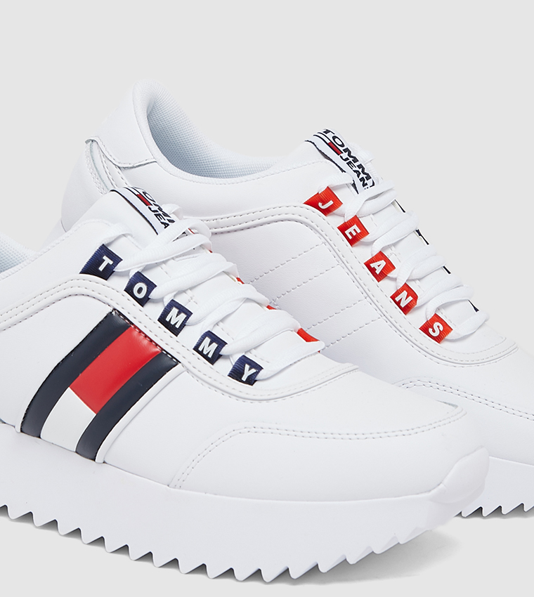 Buy Tommy Hilfiger High Cleated Tommy J Sneakers White In White 6thStreet Bahrain