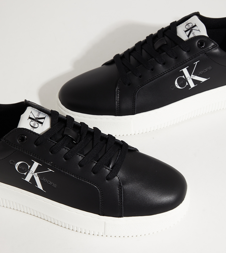 Monogram Printed Lace Up Sneakers