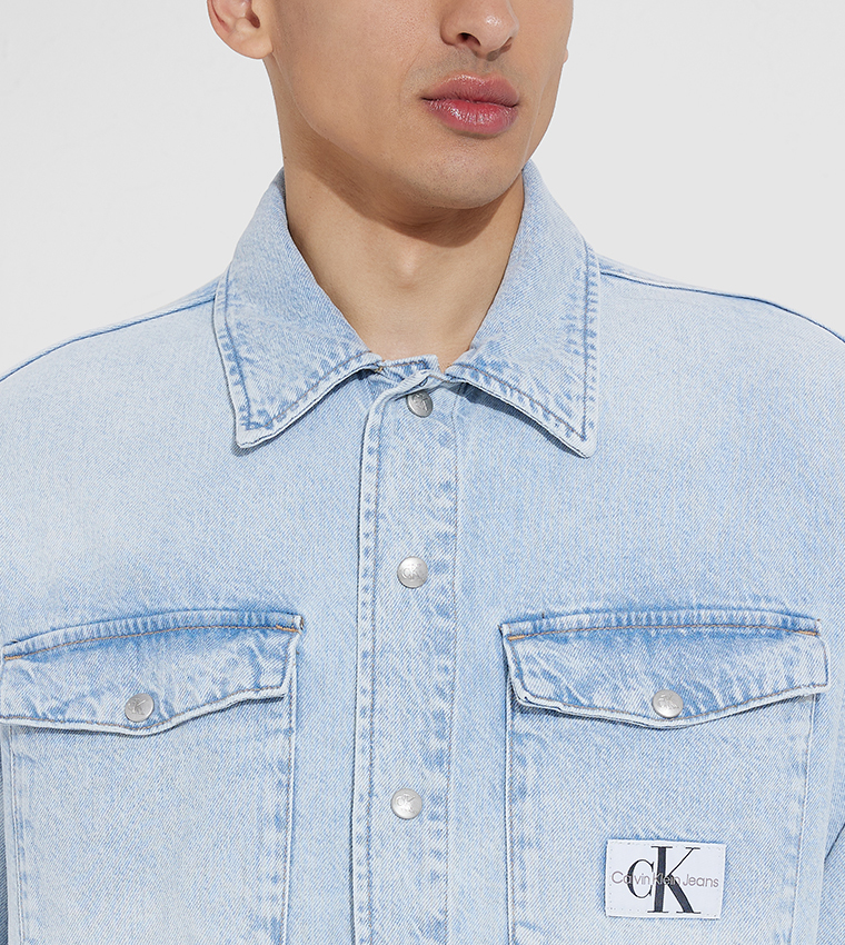 Calvin klein jeans hot sale long sleeve shirt