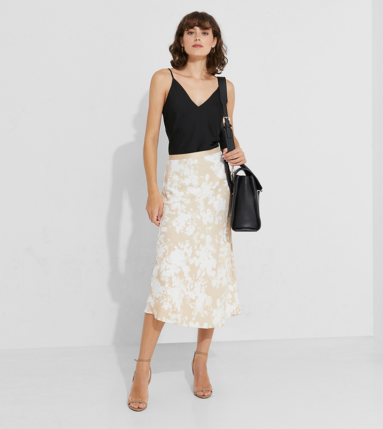 Calvin klein hotsell floral pencil skirt