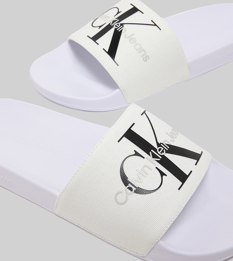 Logo Detail Open Toe Slides