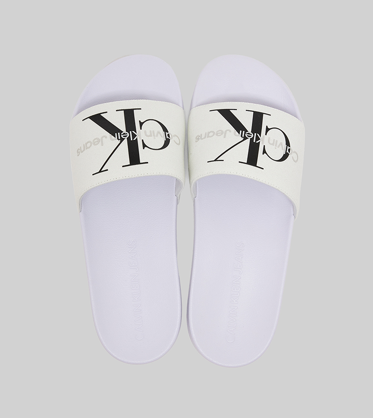 Logo Detail Open Toe Slides