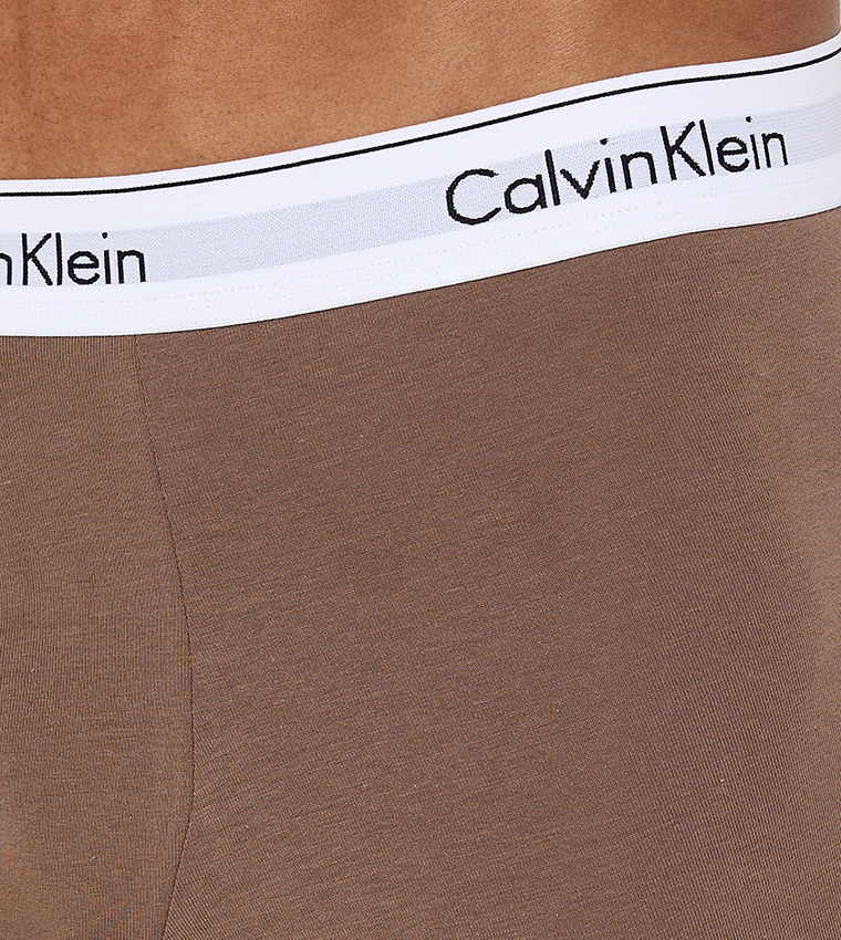 Buy Calvin Klein Pack Of 3 Logo Waistband Boxer Briefs In Blue