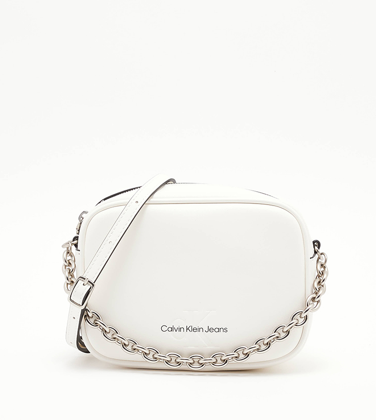 Calvin klein Sculpted Camera Bag Silver Body Crossbody Silver