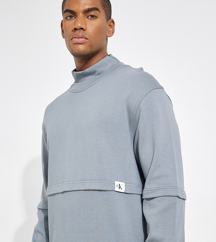 Calvin klein mock outlet neck sweatshirt