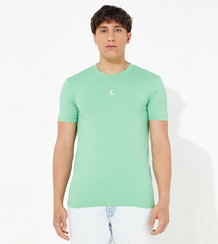 Buy Calvin Klein Jeans Monogram Printed Short Sleeves T Shirt In