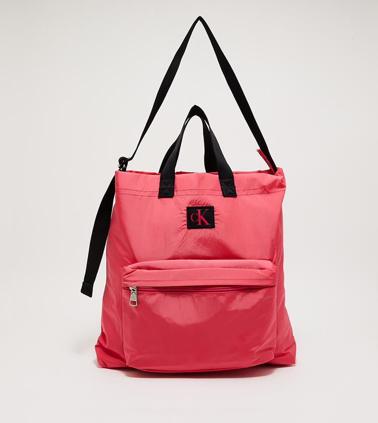 Calvin klein pink outlet tote bag