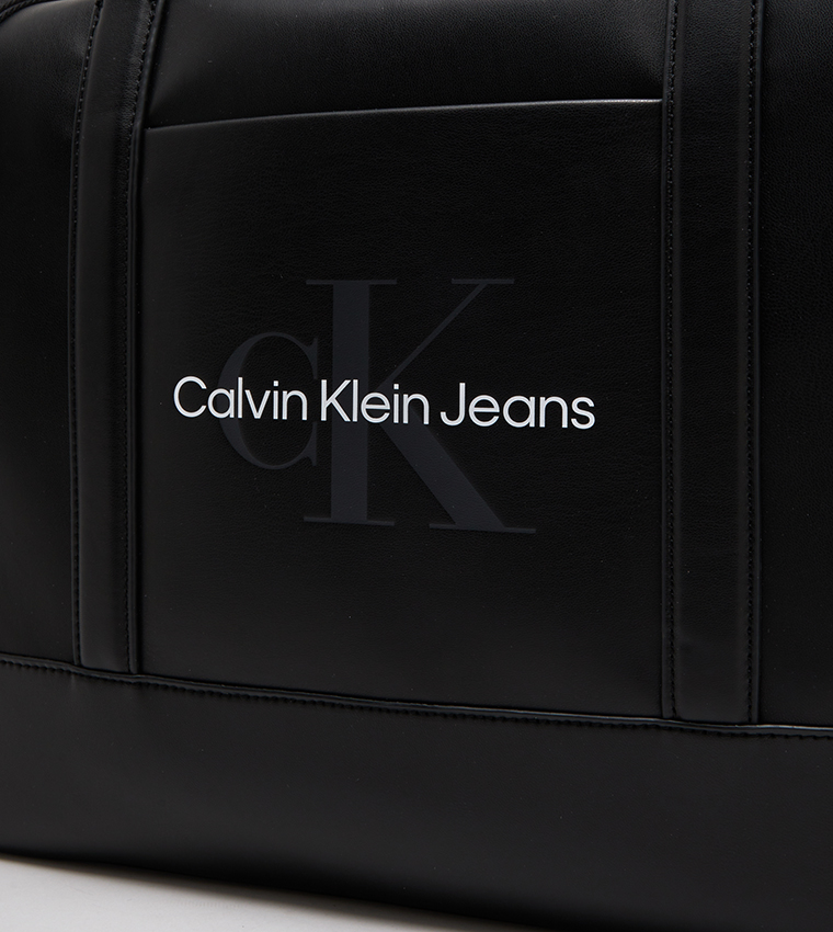 Calvin Klein Jeans MONOGRAM SOFT DUFFLE - Weekend bag - black